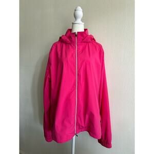PEBBLE BEACH Dry-Luxe Pink Women's Rain Jacket‎ Water Resistant Size XXL